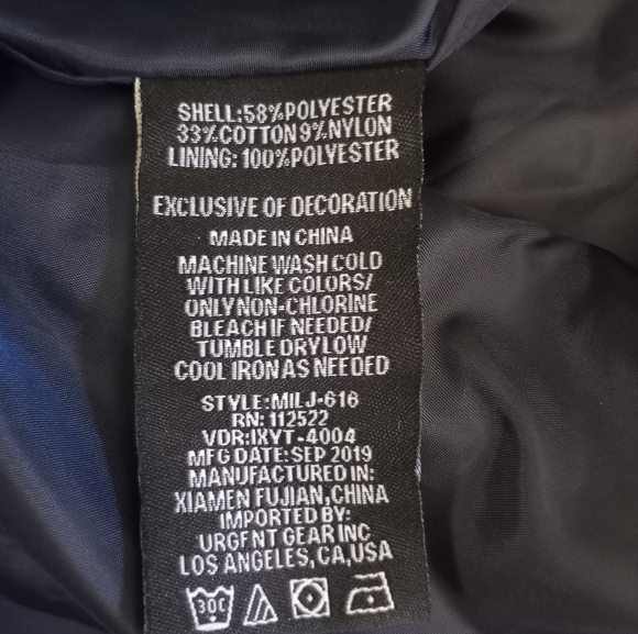 Denim and Dry Goods Indigo Star NWT Navy Nylon Blend Field Coat W Packable Hood - Picture 14 of 14